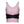 Aurora Ballerina Dual Tone Sports Bra in Daylight Paris pink and black, front view on white background.