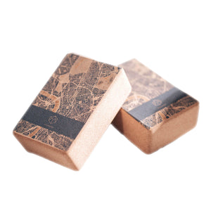 YOGASANA Cork Yoga Block 85D (Single) - Misty London Edition sustainable cork yoga prop product shot