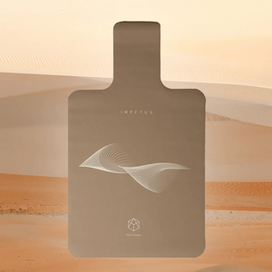 IMPETUS 2mm Pilates Reformer Mat - Desert Edition by YOGASANA, sand-tone vegan leather product shot