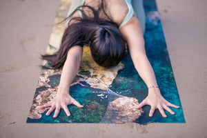 YOGASANA Yoga Towel – Lightweight 1mm towel mat for hot yoga and travel